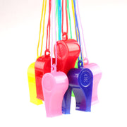 Colored plastic whistle sporting goods