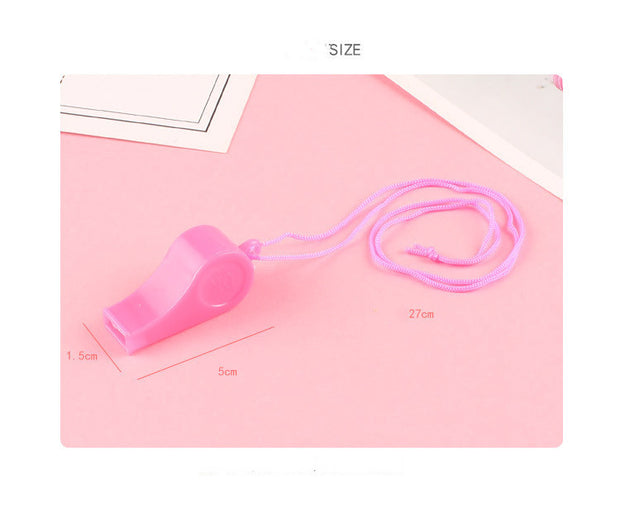 Colored plastic whistle sporting goods