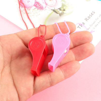 Colored plastic whistle sporting goods