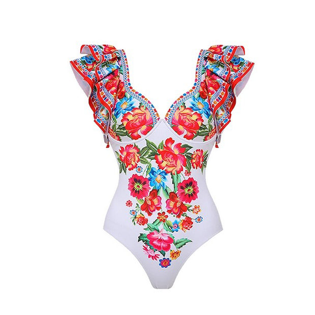 Fashion Trend Women's Printed Wear One-piece Suit Swimsuit
