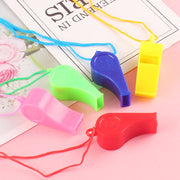 Colored plastic whistle sporting goods