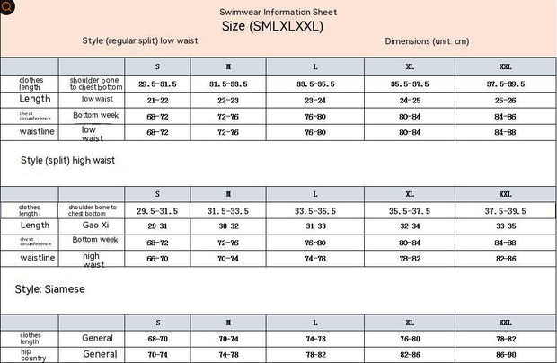 Women's Fashion Trend Two-piece Hot Spring Swimsuit